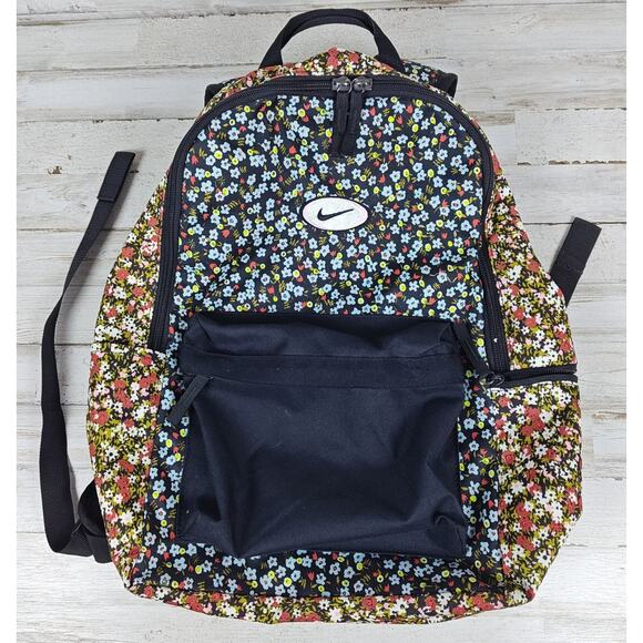 NIKE Heritage Floral Print Backpack W/Front Pocket - Picture 1 of 12